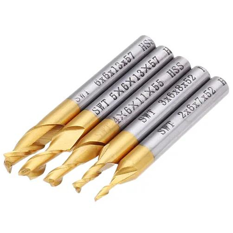 End Mill Set - 5Pcs 2 Flute End Milling Cutter