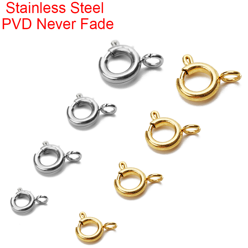 Coupling 8Mm - 5pcs Waterproof Never Fade Stainless Steel