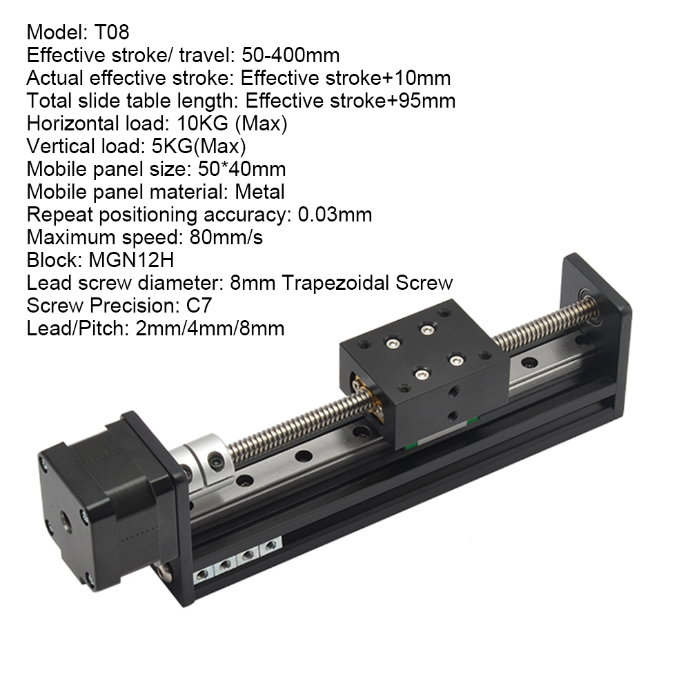 T-Type Slide Stage Linear Stag - Linear Rod 8Mm recension och pris