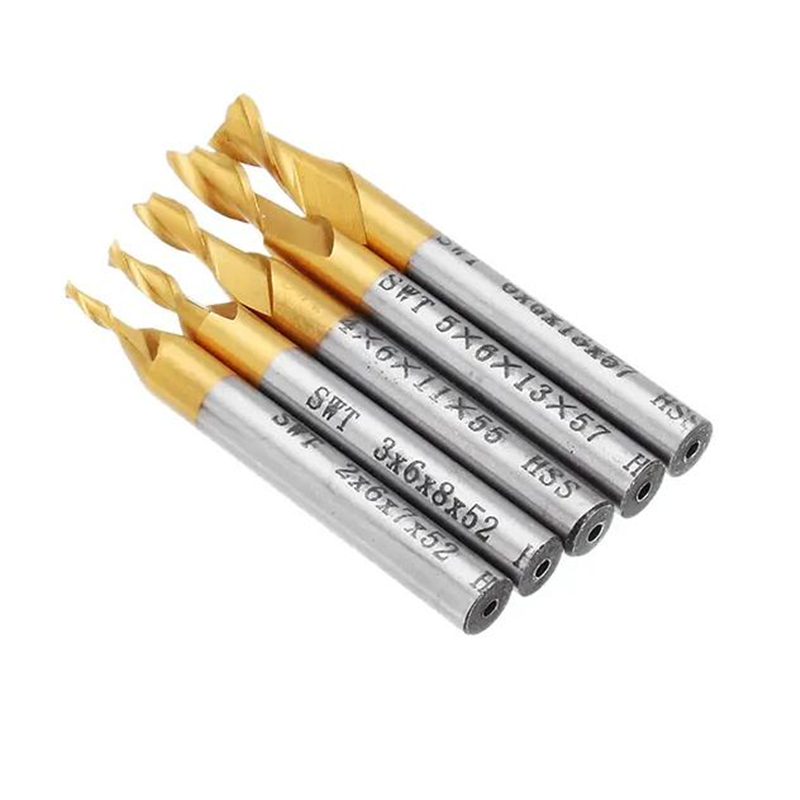 5Pcs 2 Flute End Milling Cutte - End Mill Set recension och pris