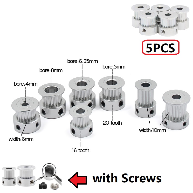 MEGA 5PCS 3D Printer Parts GT2 - Gt2 Pulley recension och pris