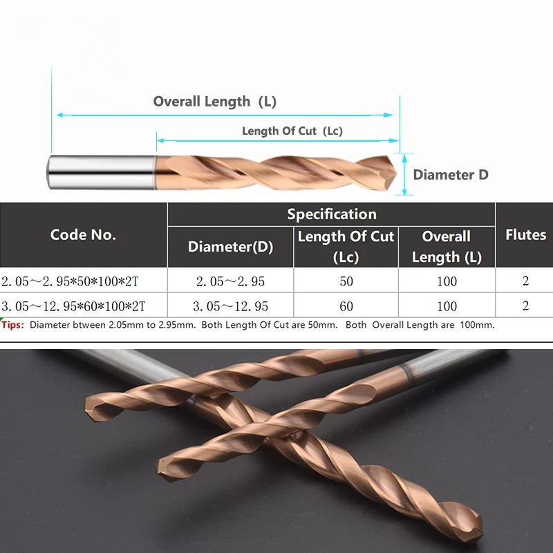 100L Straight Shank Twist Dril - Cnc Bits recension och pris