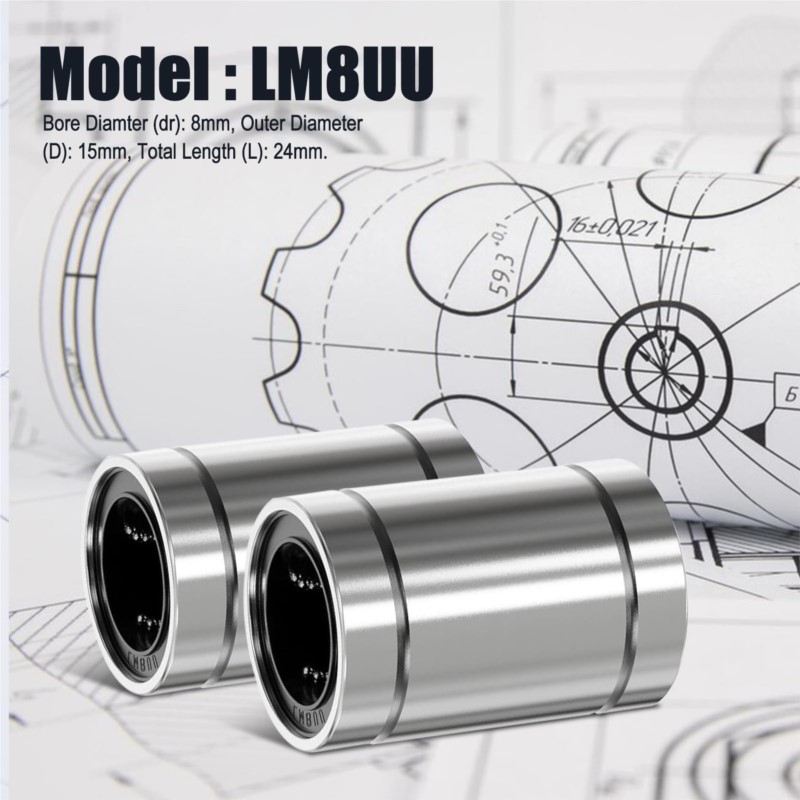 4/10PCS LM8UU LM10UU LM16UU LM - Linear Rod 8Mm recension och pris