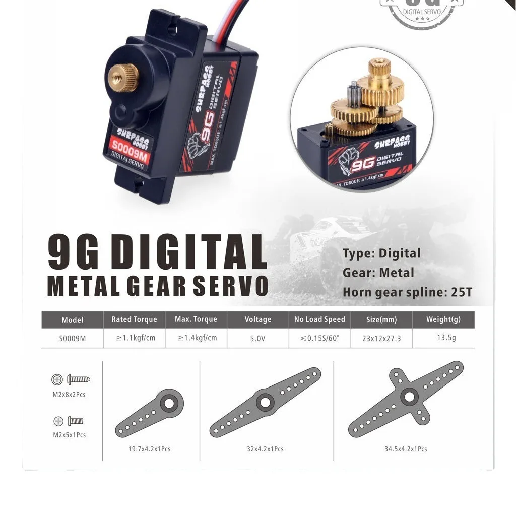 RC Digital Micro Servo 2g 3.7g - Servo 9G recension och pris