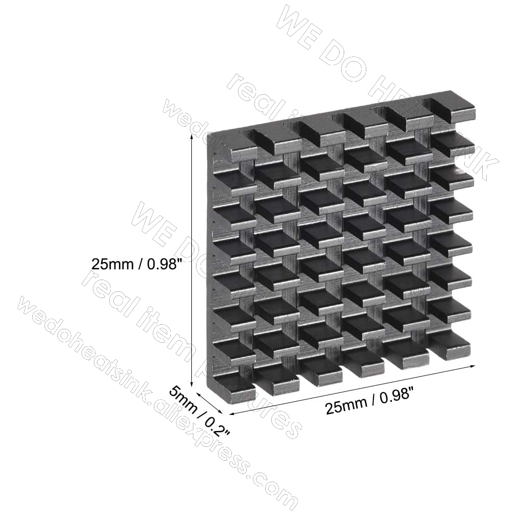 25x25x5mm Black Heatsink With  - Aluminium Extrusion recension och pris