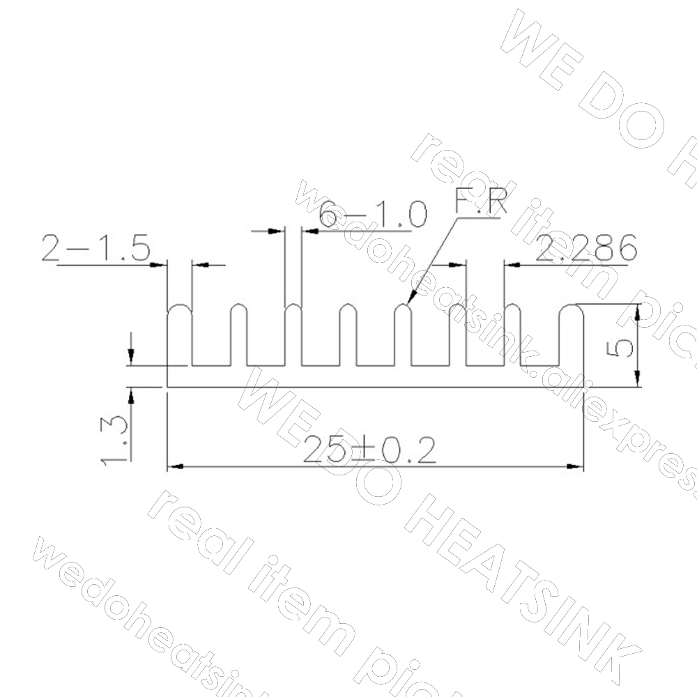 25x25x5mm Black Heatsink With  - Aluminium Extrusion recension och pris
