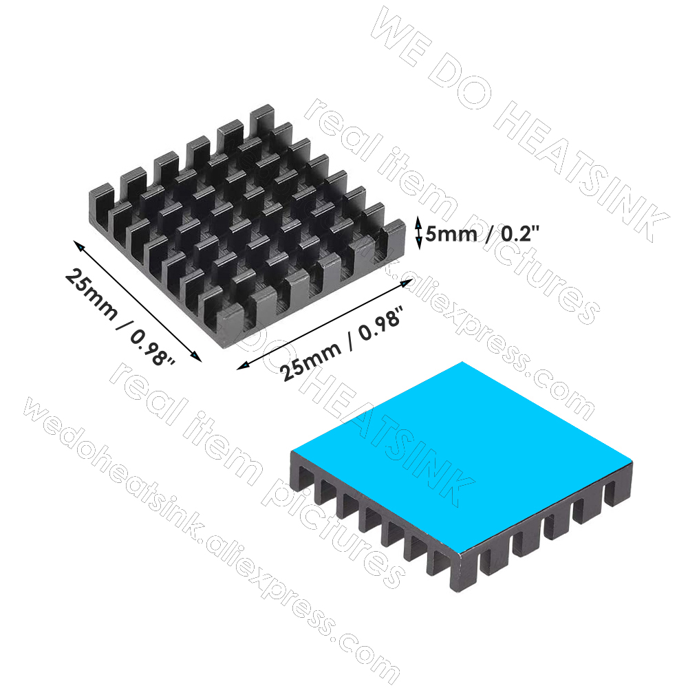 25x25x5mm Black Heatsink With  - Aluminium Extrusion recension och pris
