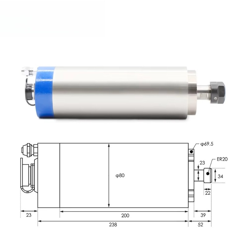2.2KW ER20 Water Cooled Spindl - Spindle Motor recension och pris