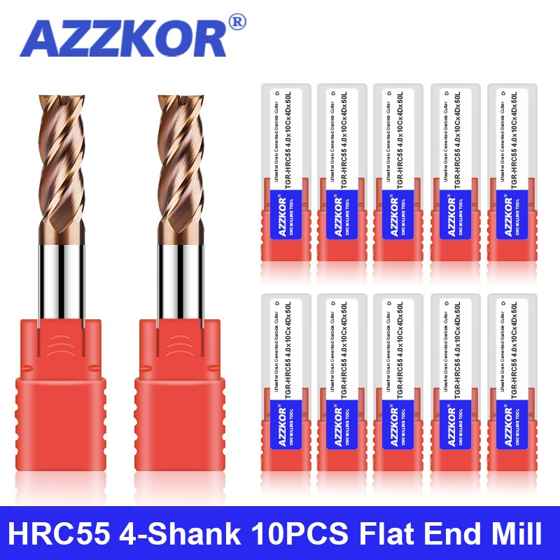 AZZKOR HRC55 5PCS 10PCS Millin - End Mill Set recension och pris